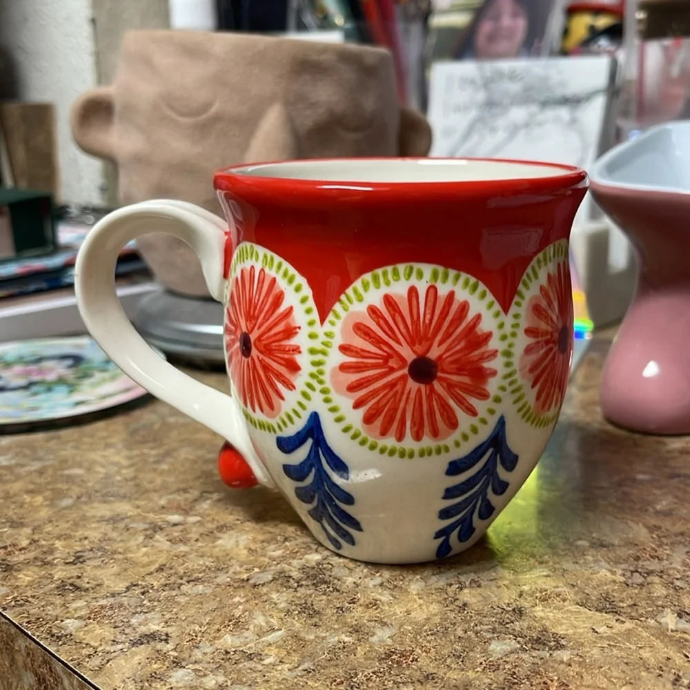Anthropologie Baila Sun Stone Mug
